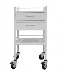 Powder Coated Rolled Steel Trolley 2 drawer